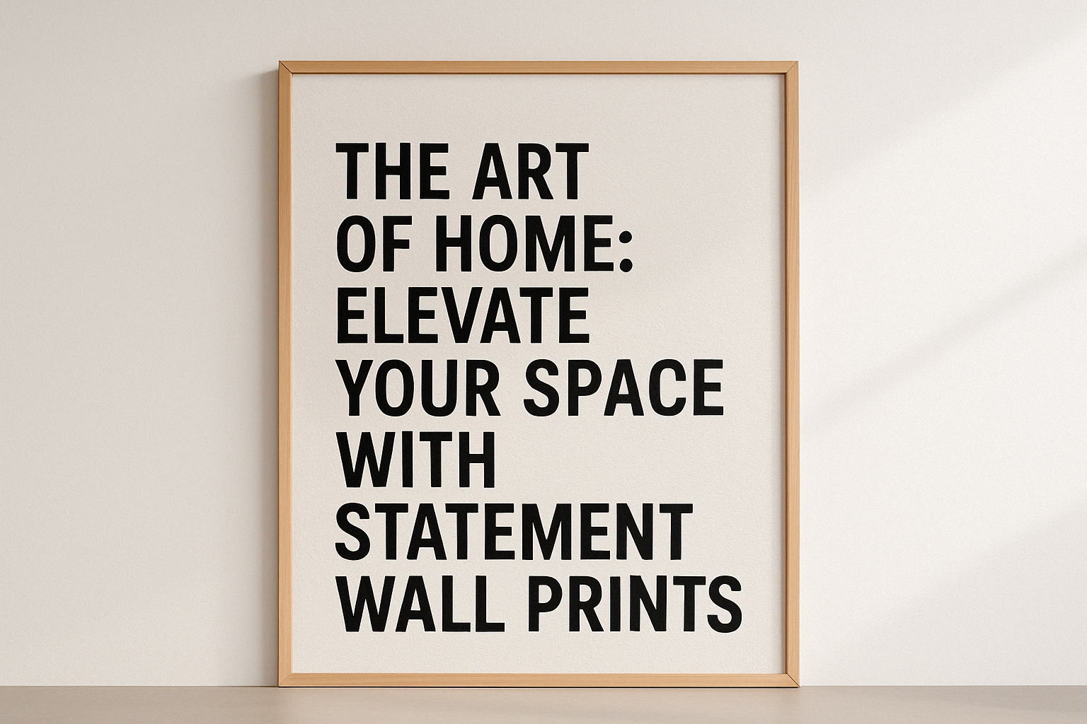 The Art of Home: Elevate Your Space with Statement Wall Prints